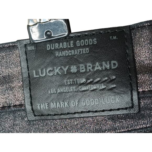 Lucky Brand Metallic Bronze Skinny Jeans Women’s Sz 2/26 Coated Shiny Pants - Picture 9 of 14